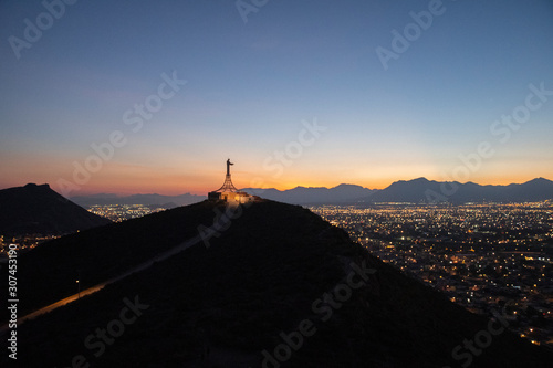 Sunrise at Cerro de las Galeras in Saltillo. photo