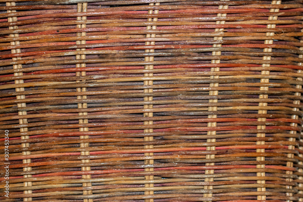 Abstract brown wicker background made of wicker material Stock Photo |  Adobe Stock