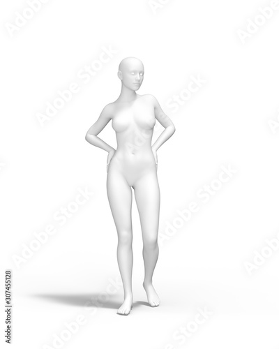 Woman Mannequin Pose 3D Rendering