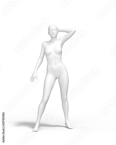 Woman Mannequin Pose 3D Rendering