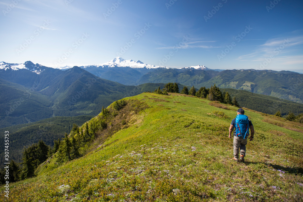 Hiking on Bald Mountain in the Cascade Mountain Range Hiking on Bald Mountain in the Cascade Mountain Range
