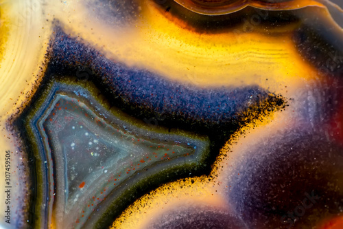 Foto Macro of natural mineral rock on white background close up