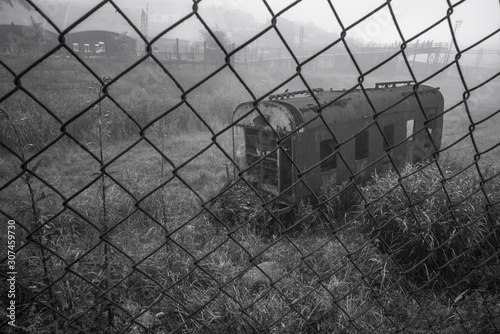 Abandoned train wagon in Paranapiacaba Village photo