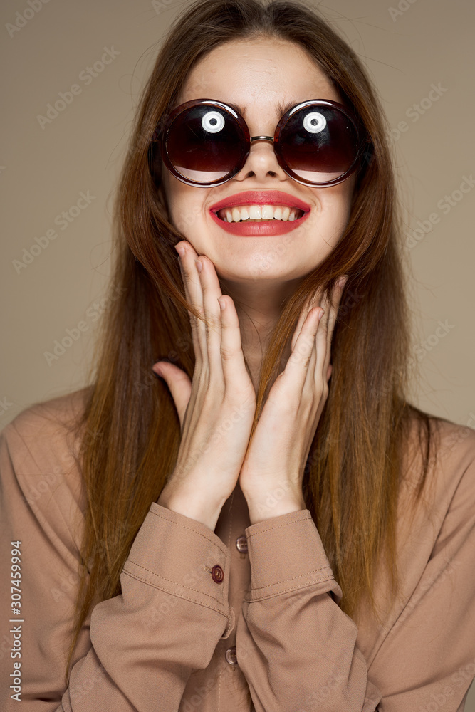 portrait of young woman in glasses