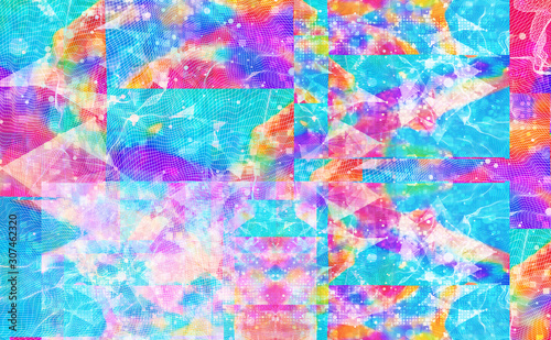 Abstract bright background futuristic technology collage design © Tierney