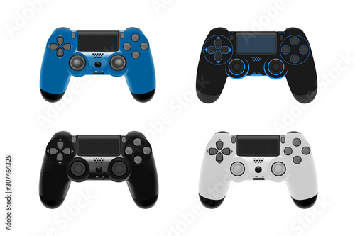 Gamepad for a game console in vector on a white background.Joystick for the new console vector illustration.