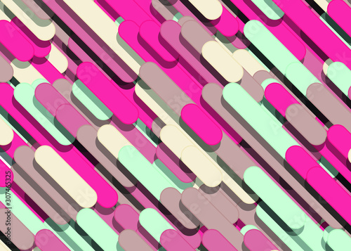 Color Abstract Lines Rain Generative Art background illustration