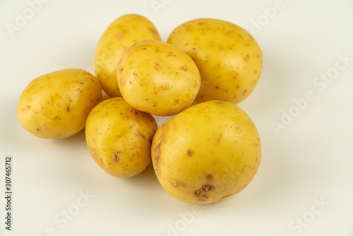 potatoes isolated on white background