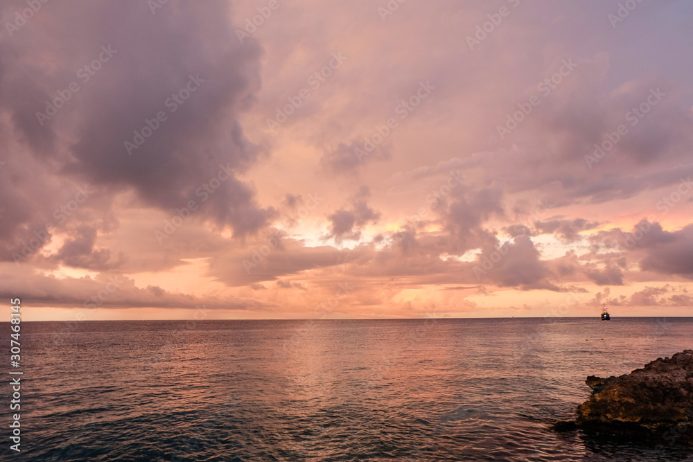 sunset on the beach