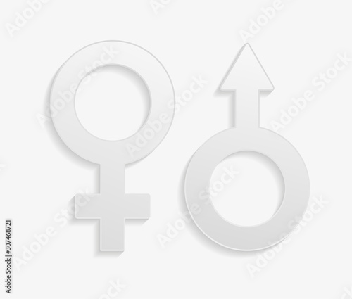 Gender symbols signs.