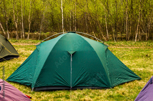 green tourist tent