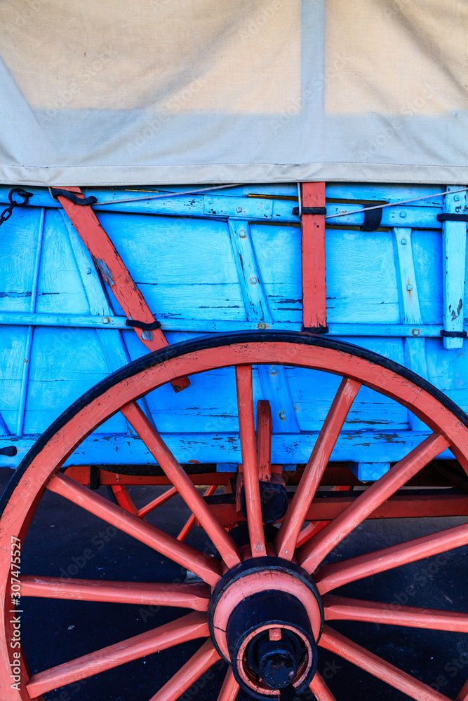 Conestoga Wagon Wheel Stock Photo | Adobe Stock
