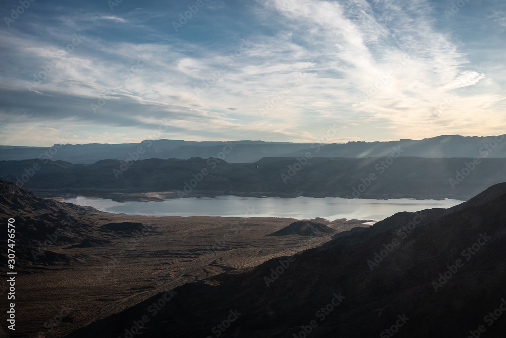 view of mountains and sea