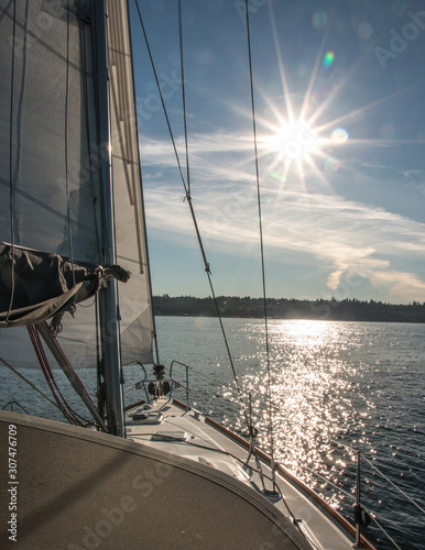 Winter sailing on a sunny day in Tacoma © Dawn