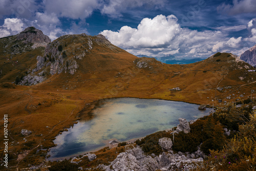 The lake of Valparola, Dolomites. © Bernhard