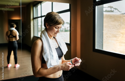 Woman after training