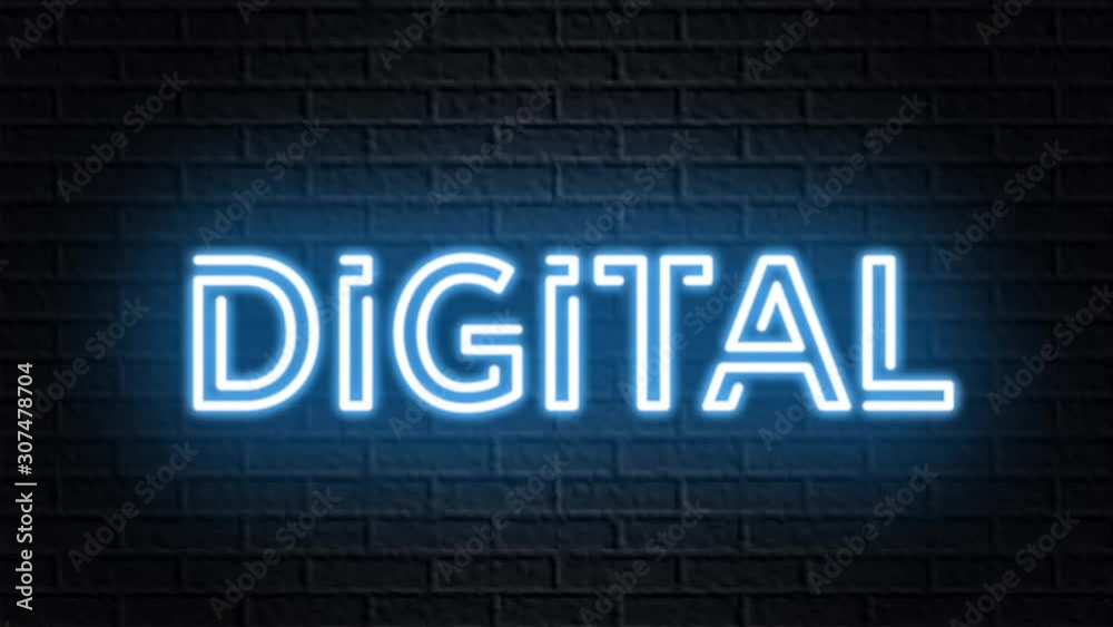 blue neon video animation digital blue neon video animation digital