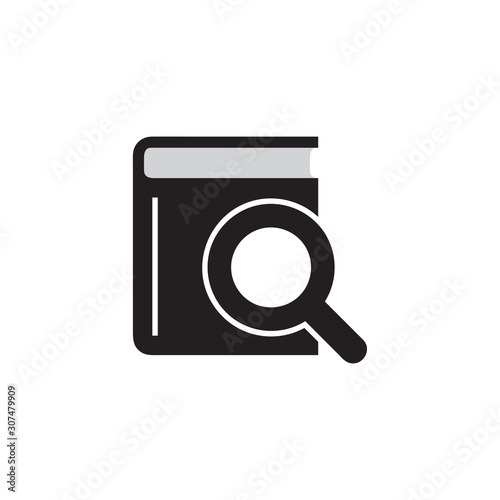 Book zoom icon vector isolated on background. Trendy search symbol. Pixel perfect. illustration EPS 10. - Vector.