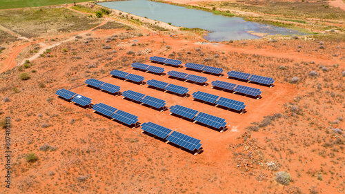 Canvas Print Solar Plat in Karoo on a Farm