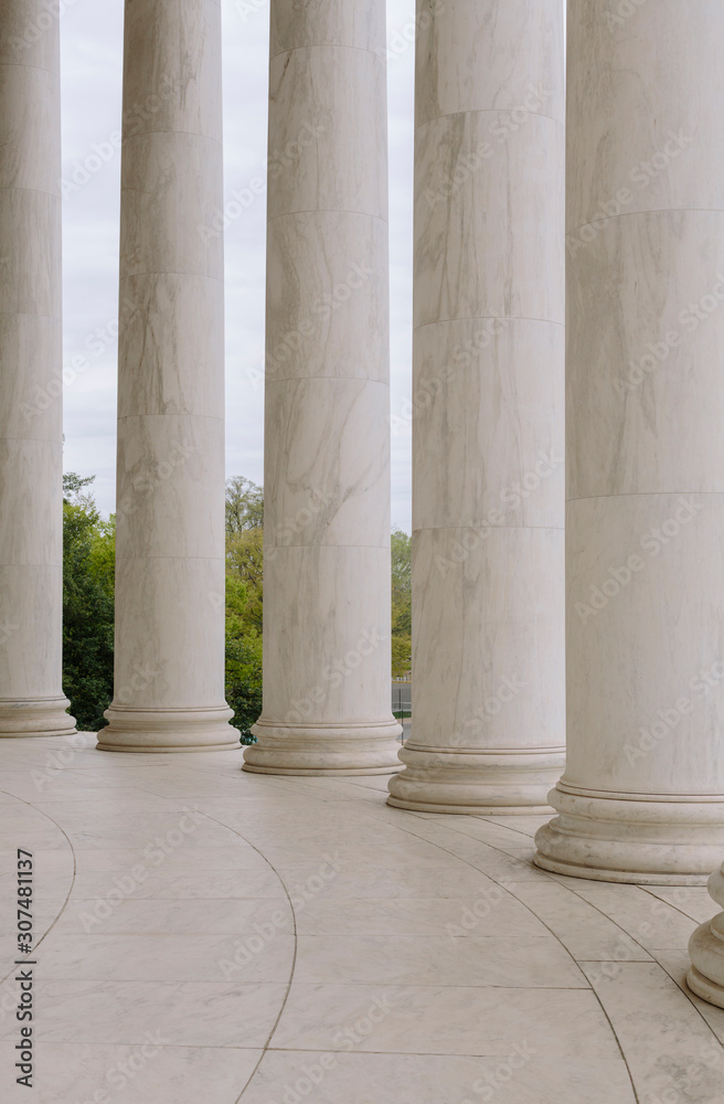 Marble columns from the Jefferson Memorial
