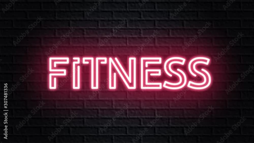 red neon video animation fitness red neon video animation fitness