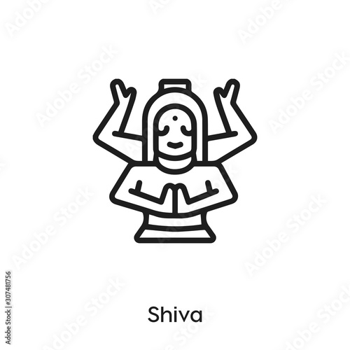 Shiva icon vector. Shiva icon vector symbol illustration. Modern simple vector icon for your design. god icon vector.	