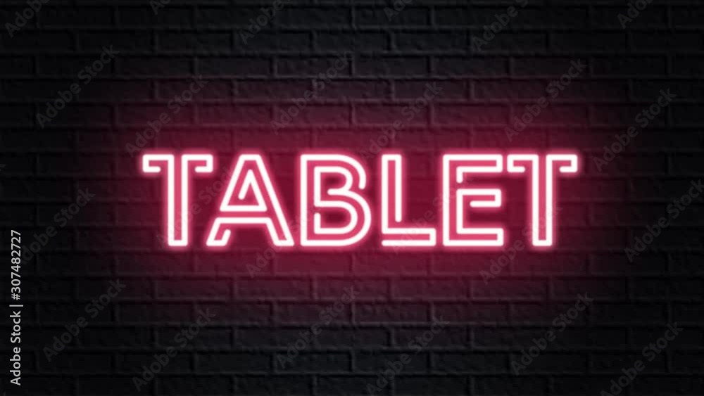 red neon video animation tablet red neon video animation tablet