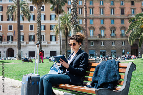 Lawyer making a call in Rome