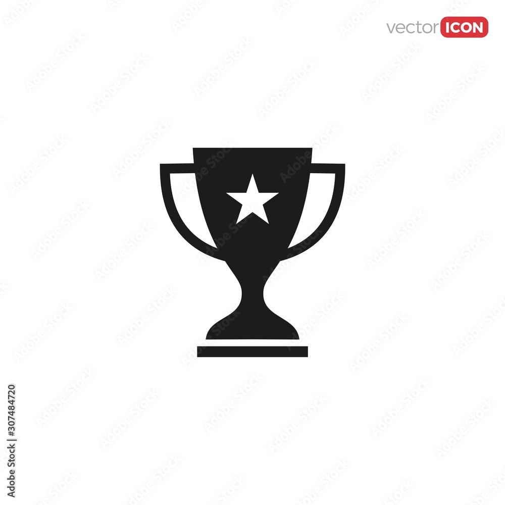 trophy icon/symbol/Logo Design Vector Template Illustration