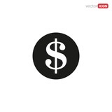 money/ dollar sign icon/symbol/Logo Design. Vector Template Illustration.