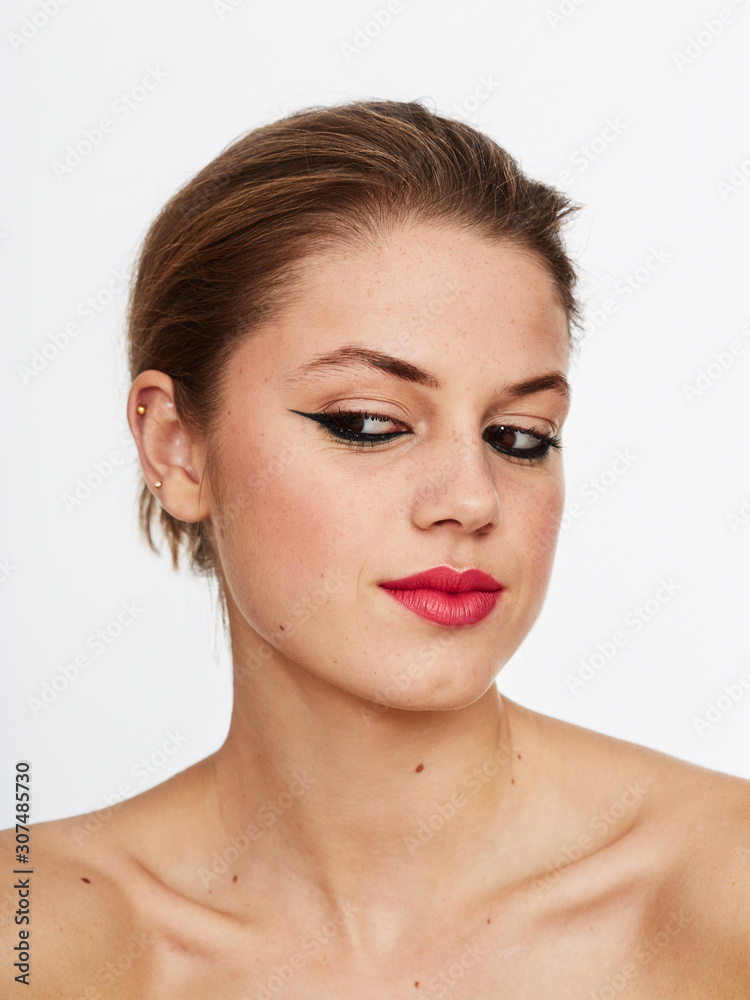 Black eyeliner makeup beauty shot Black eyeliner makeup beauty shot