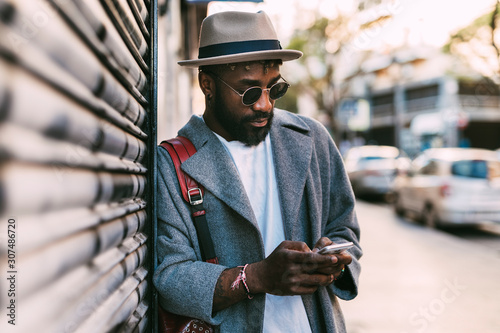 Portrait of stylish african man