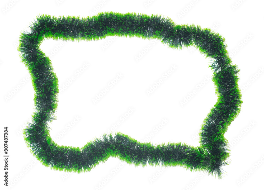 Frame made from christmas decoration Frame made from christmas decoration