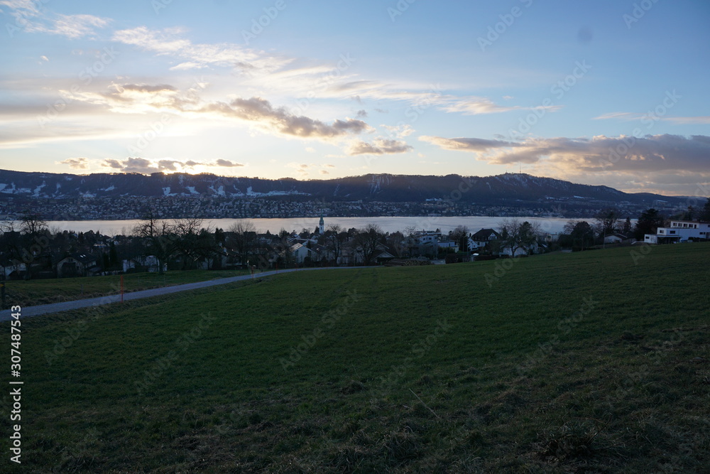 Fototapeta premium Zollikon Dorf im Kanton Zürich in der Schweiz