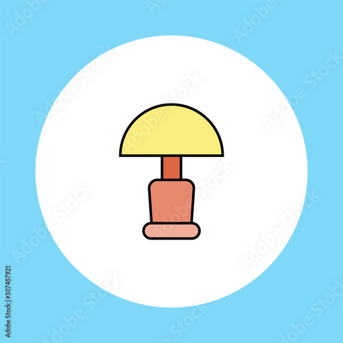 Bedside lamp vector icon sign symbol