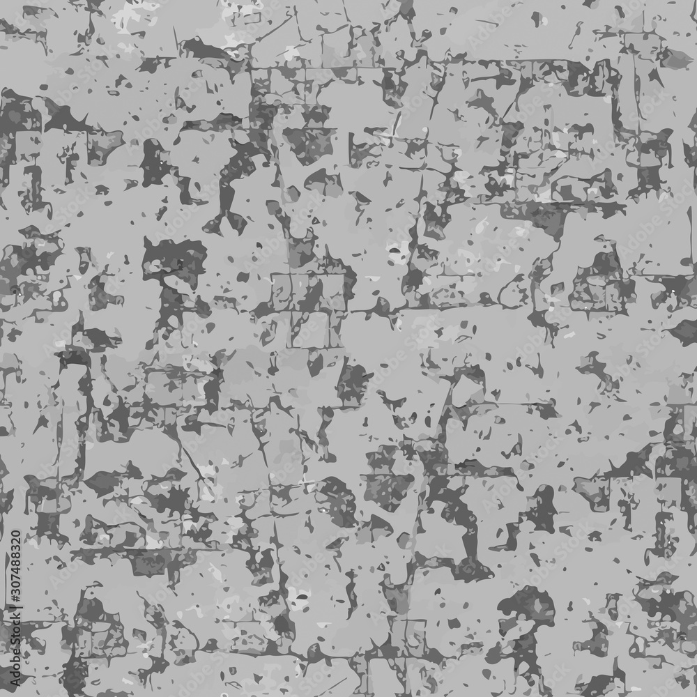 Seamless destroyed grunge wall vector