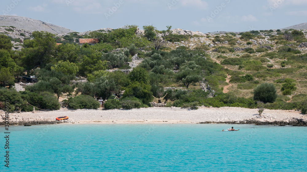 Hidden beach in Kornati islands