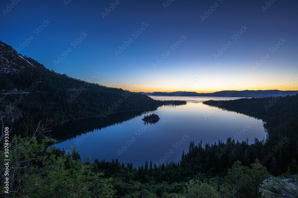 Sunrise at Emerald Bay, Lake Tahoe, California, USA