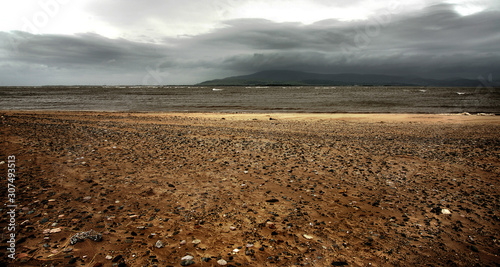 Fotografie Stormy sky over Dutton Sands, Solway Firth, Cumbria, England
