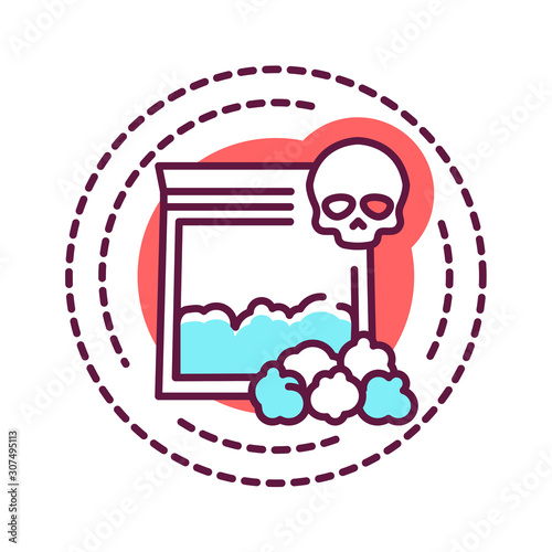 Cannabis, CBD, grass addiction color line icon. Physical or emotional dependence on using substances. Pictogram for web page, mobile app, promo. UI UX GUI design element. Editable stroke.