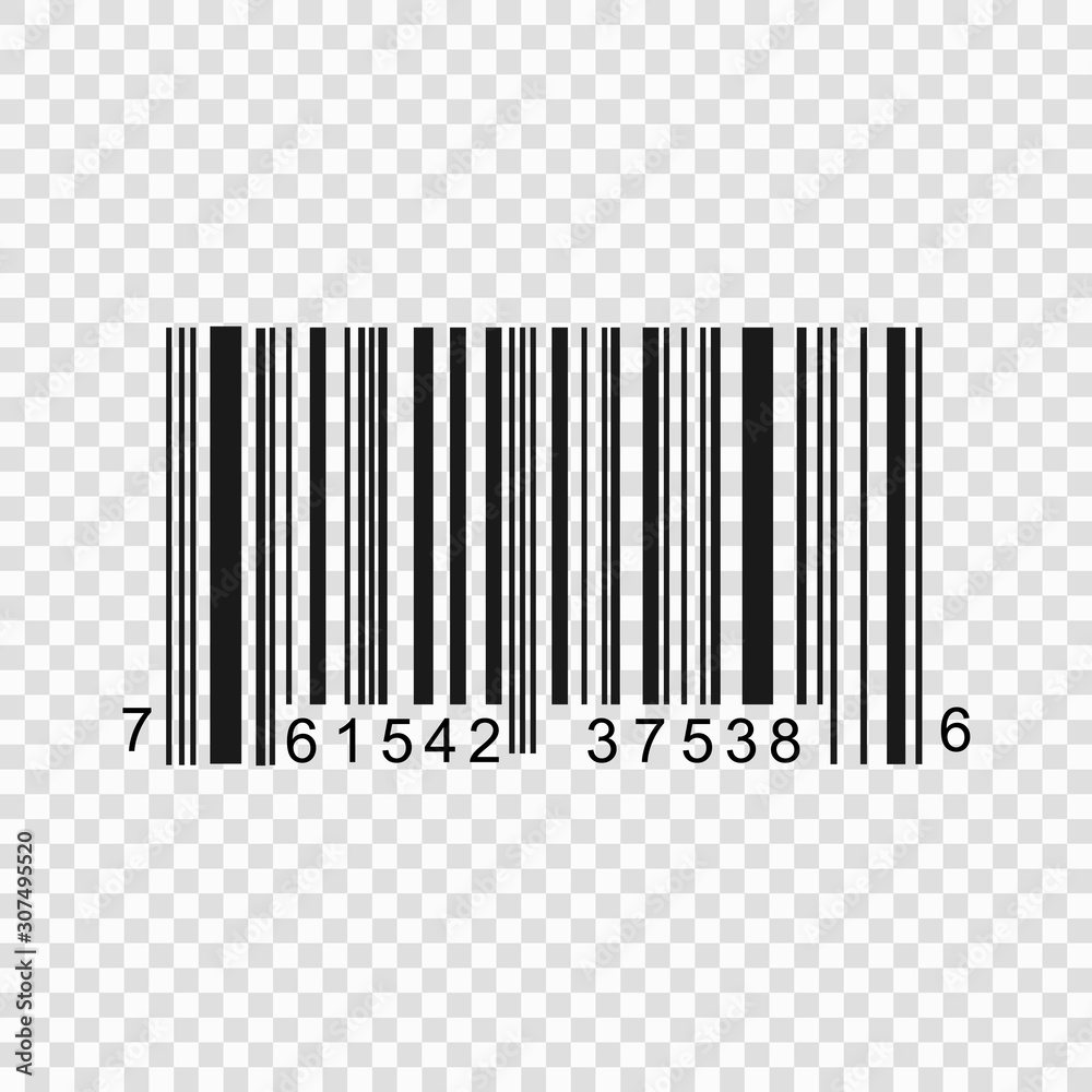 Random barcode on an isolated background.