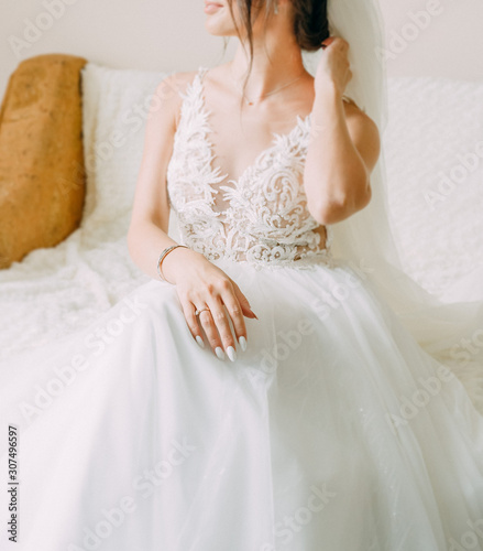bride in white dress