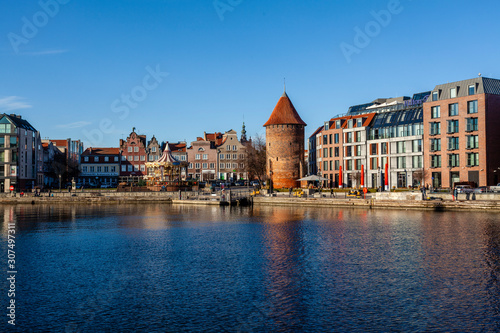 Skyline of the old town of Gdansk in Poland in the early morning © jeeweevh