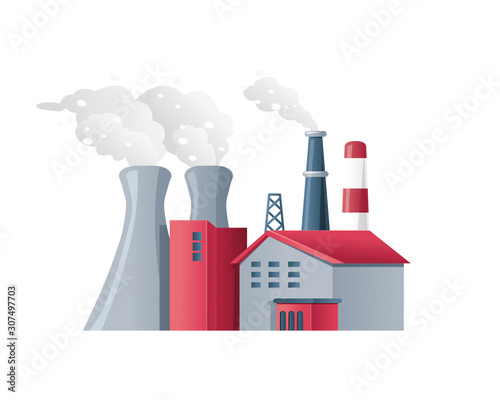 Factory air pollution polluted environment