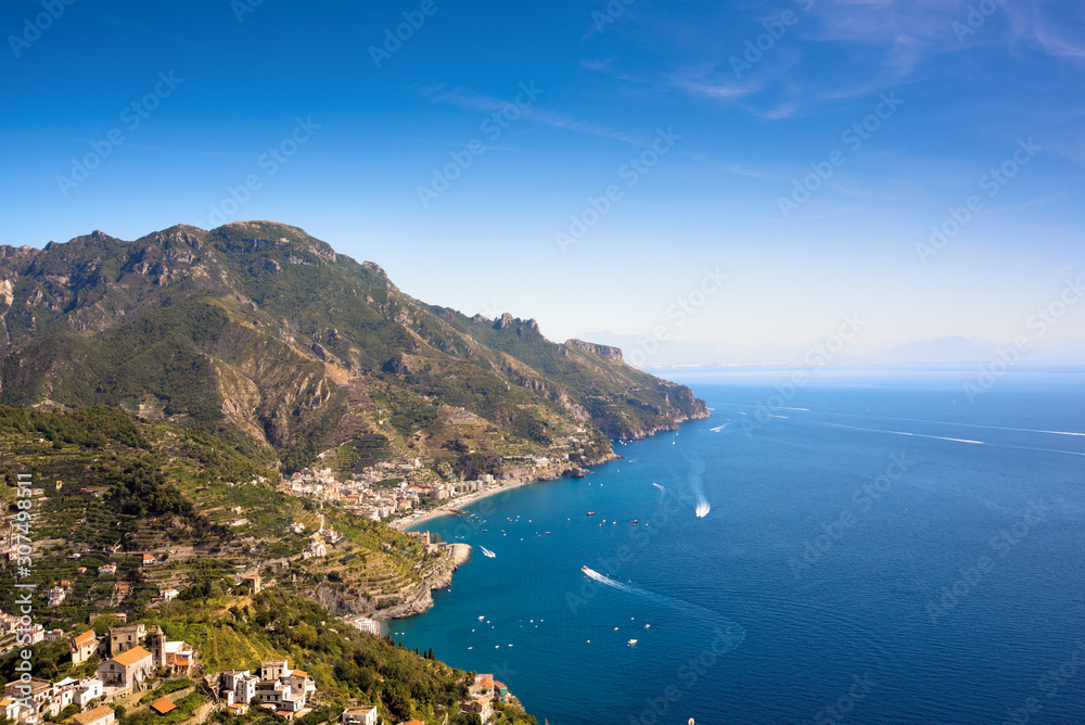 View of Amalfi coastline, Italy