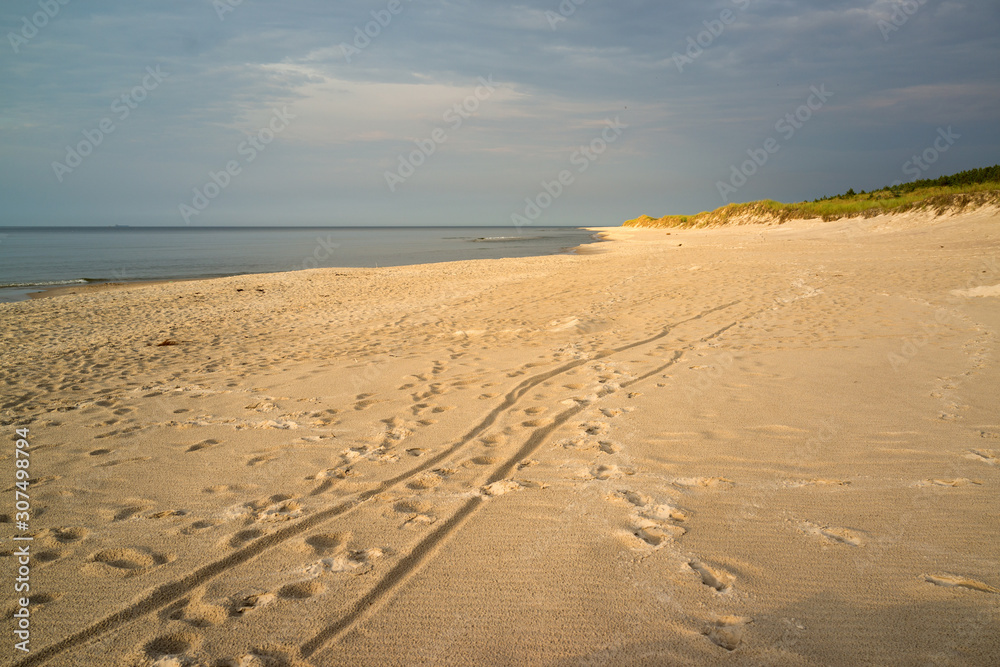beach near Stilo and Kopalino, 20 km from Leba, Baltic sea, Poland beach near Stilo and Kopalino, 20 km from Leba, Baltic sea, Poland