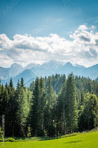 View from Podolševa to mountain range Kamnik–Savinja Alps, Slovenia © photoflorenzo