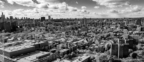 Konstfotografi Bright Sunny Day over Housing Authority Buildings in Harlem New York