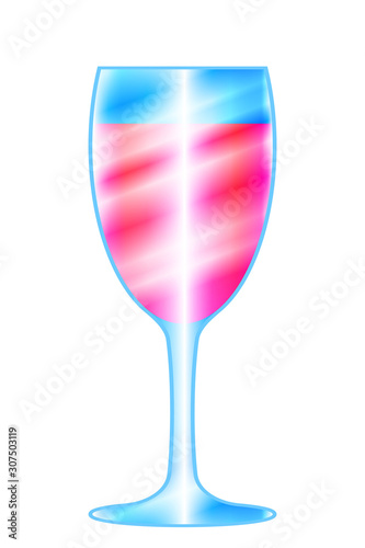 Abstract wineglass icon