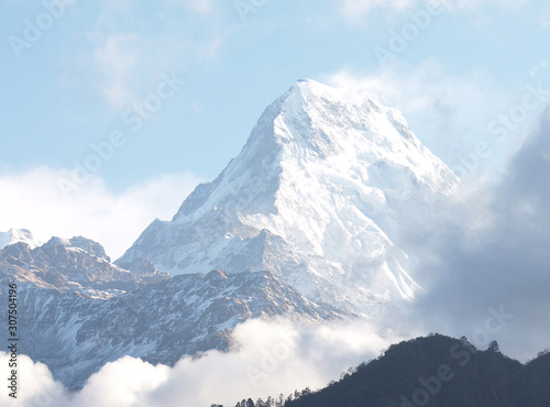 Beautiful And Amazing landscape with snow-covered mountains. © SP Kiran
